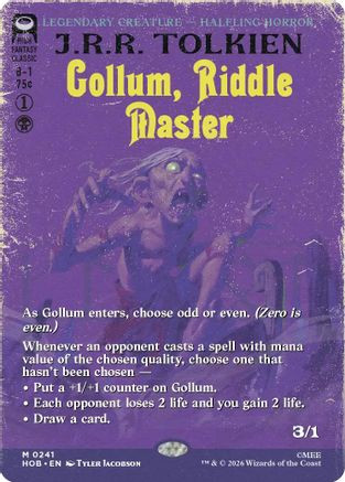 Gollum, Riddle Master (Borderless) (HOB-241) - The Hobbit Foil、Wizards of the Coast、kayou