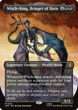 Witch-king, Bringer of Ruin (Borderless) (HOC-021) - The Hobbit Foil、Wizards of the Coast、kayou