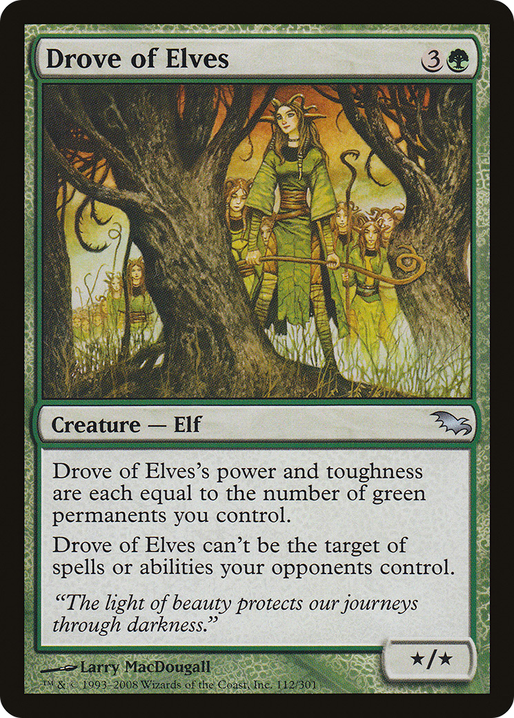 Drove of Elves (SHM-112) - Shadowmoor Foil (MP)、Wizards of the Coast、kayou
