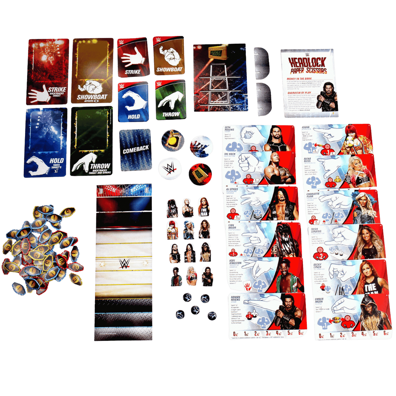 WWE Headlock, Paper, Scissors WizKids WWE: Headlock, Paper, Sci 並行輸入品 Headlock Paper Scissors Board Game - Assiter Auctioneers