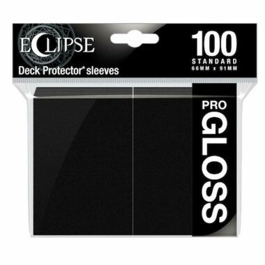 Ultra Pro Sleeves: Jet Black - Eclipse Gloss (100ct) - Game Nerdz