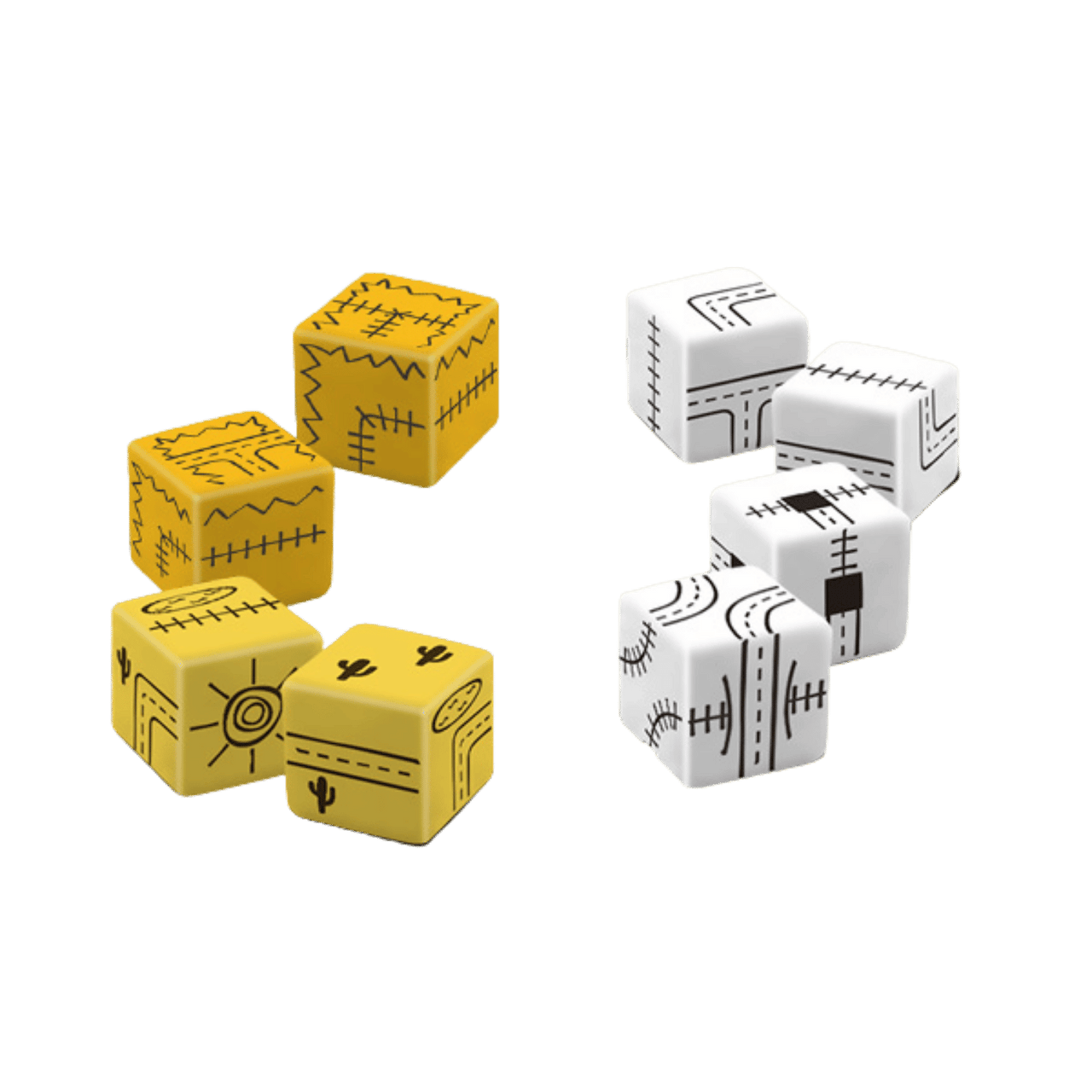 Asmodee , Railroad Ink Challenge-Shining Yellow Edition , Board Game , 1-4 Players , Ages 8+ , 15-30 Minute Playing Time