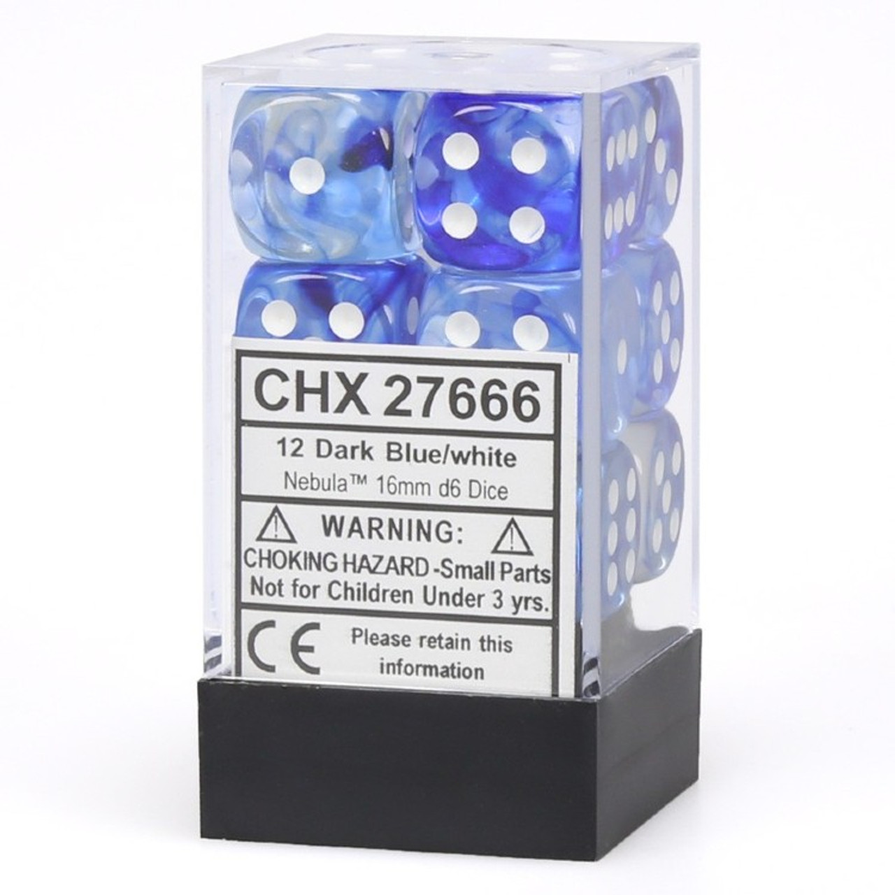 12 Dice Chessex Nebula Wisteria/white 16mm d6 Dice Block 