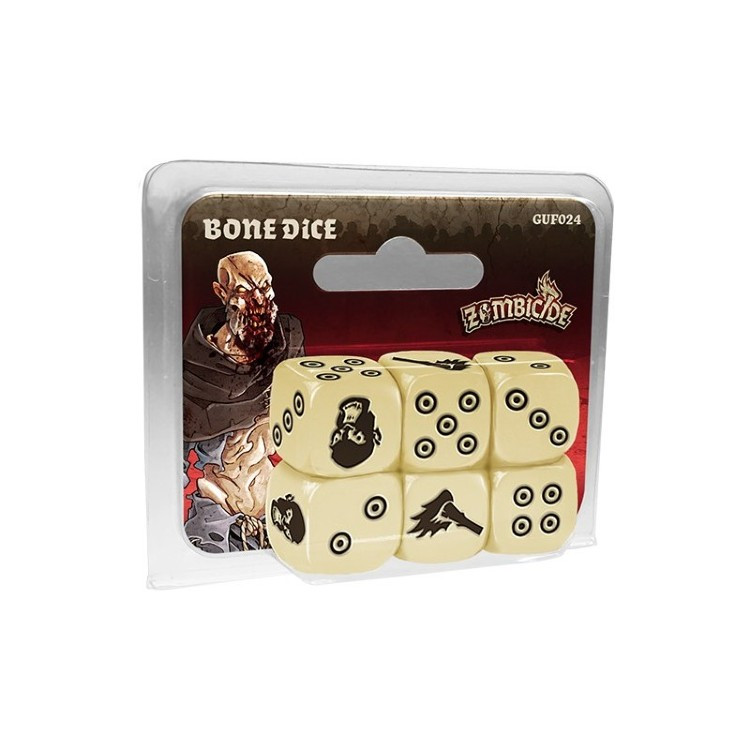 Zombicide: Black Plague - Bone Dice (6) - Game Nerdz