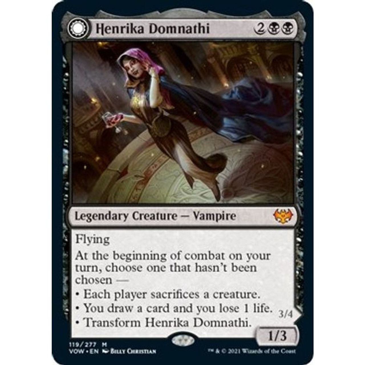 Henrika Domnathi / Henrika, Infernal Seer: Mythic #119 - Innistrad: Crimson  Vow (Foil)