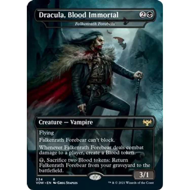 Dracula, Blood Immortal - Falkenrath Forebear: Rare #334 - Innistrad: Crimson Vow - Game Nerdz Dracula, Blood Immortal - Falkenrath Forebear: Rare #334 - Innistrad: Crimson Vow - Game Nerdz