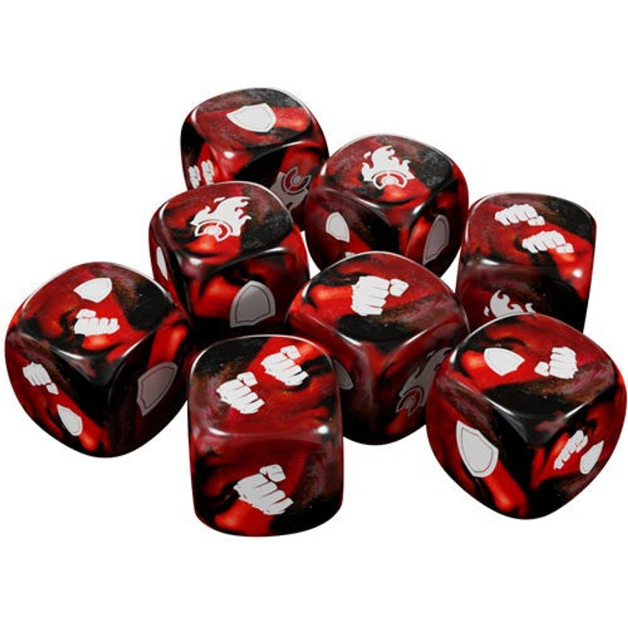bagagerum fattige Glamour Street Fighter: The Miniatures Game - Classic Red Dice Pack (8) - Game Nerdz