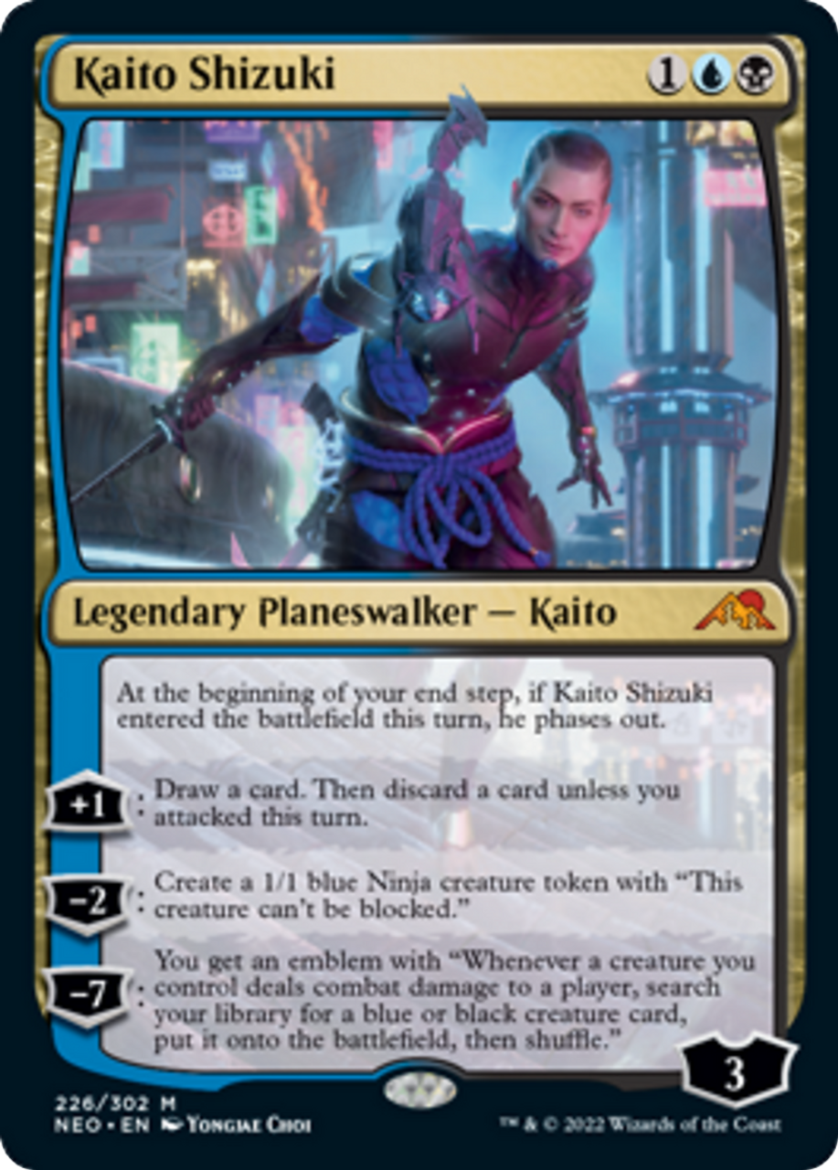 MTG 漆月魁渡/Kaito Shizuki foil brg10 Kaito Shizuki (NEO-226) - Kamigawa: Neon Dynasty Foil - Game