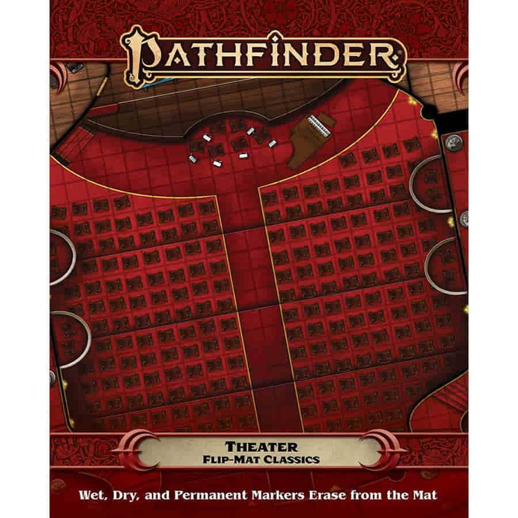 Pathfinder Flip-Mat Classics: Theater – Mappa Da Gioco Riutilizzabile Per GDR – Tappetino Per GM Con Scena Di Teatro (60x76 Cm Aperto, 20x25 Cm Piegato)
