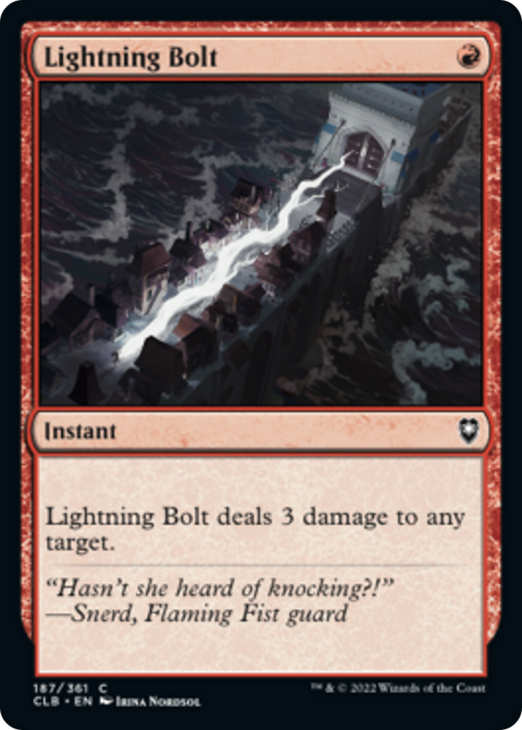 Lightning Bolt (CLB-187) - Commander Legends: Battle for Baldur's