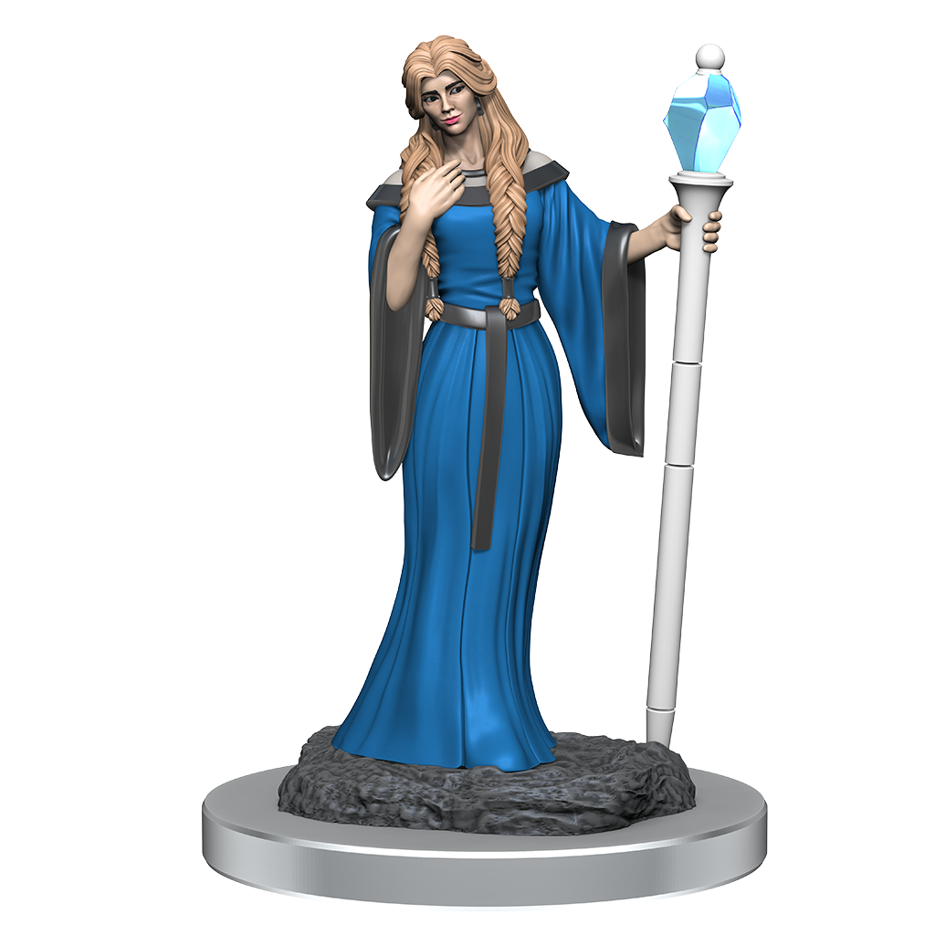 Critical Role Unpainted Miniatures Female Human Wizard & Female