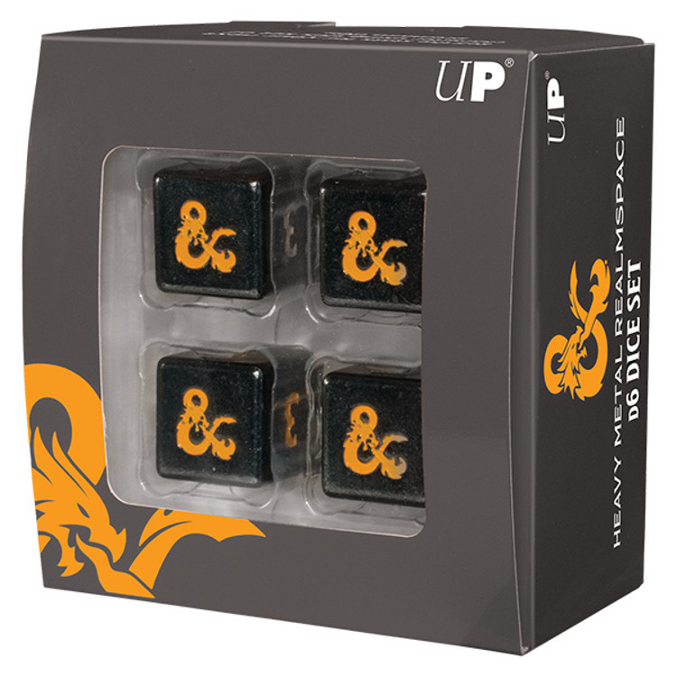 Dés En Métal Lourd Ultra Pro – 7 Pièces – Donjons & Dragons 50e Anniversaire – D4, D6, D8, D10, D12, D20 Et Centile