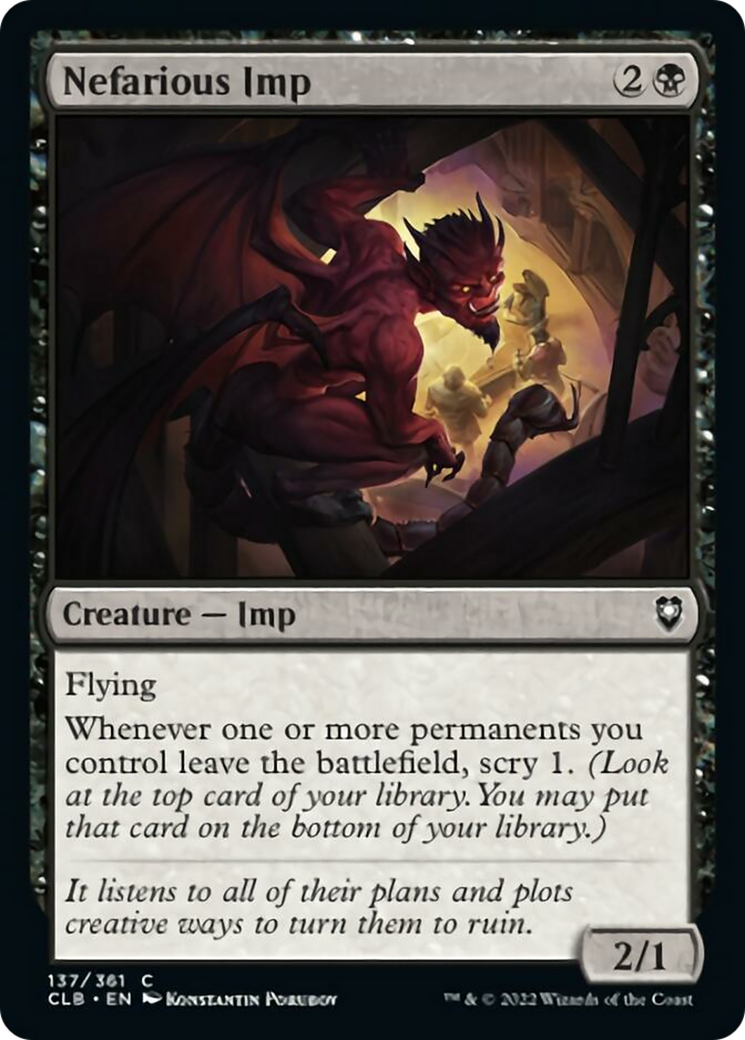 Nefarious Imp (CLB-137) - Commander Legends: Battle for Baldur's Gate -  Game Nerdz