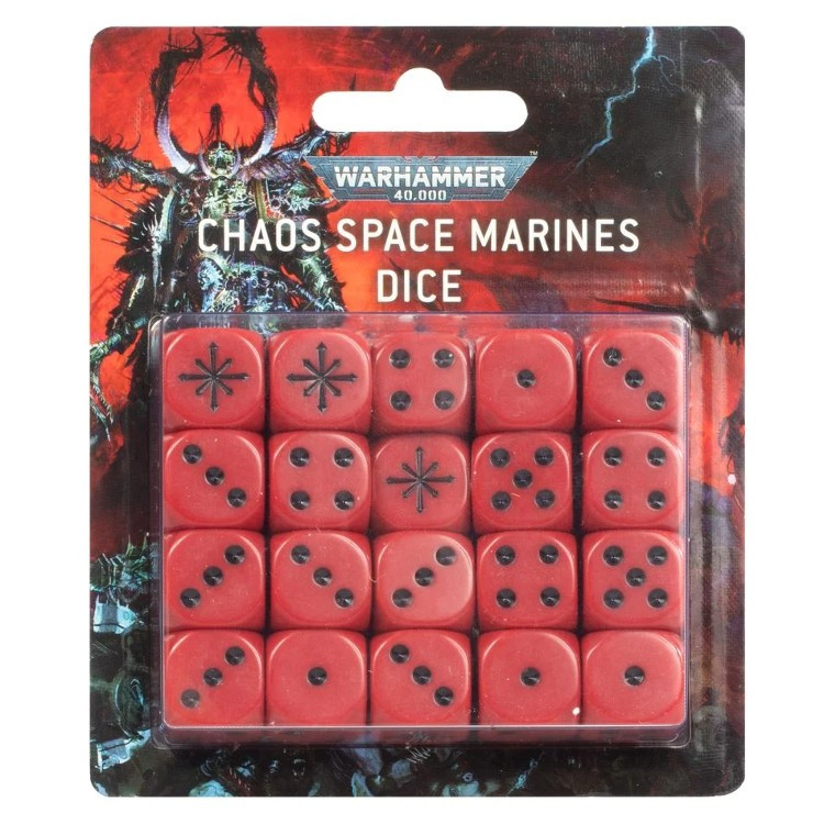 Warhammer 40K: Chaos Space Marines Dice Set - Game Nerdz