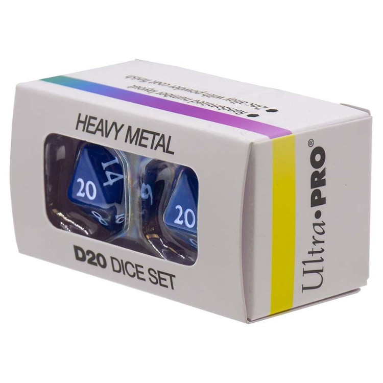 Ultra Pro Dice: Vivid Heavy Metal D20 - Blue (2)
