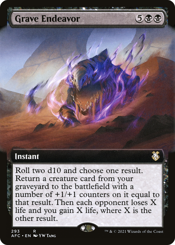 Grave Endeavor - Forgotten Realms Commander: (Extended Art) - Game Nerdz