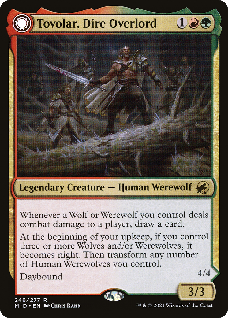Magic: The Gathering – Tovolar, Dire Overlord // Midnight Scourge (Foil) – Innistrad: Midnight Hunt Card