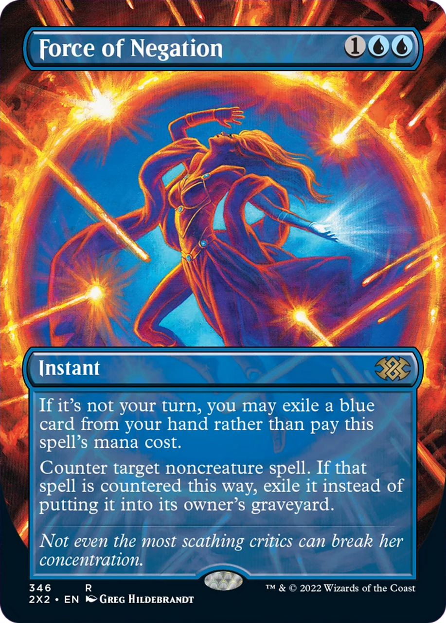 マジック:ザ・ギャザリング MTG Force of Negation Borderless 2X2 R Force of Negation (2X2-346) - Double Masters 2022