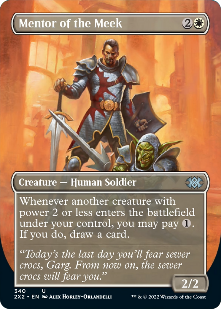Mentor of the Meek - Double Masters 2022 (Borderless) - Game Nerdz
