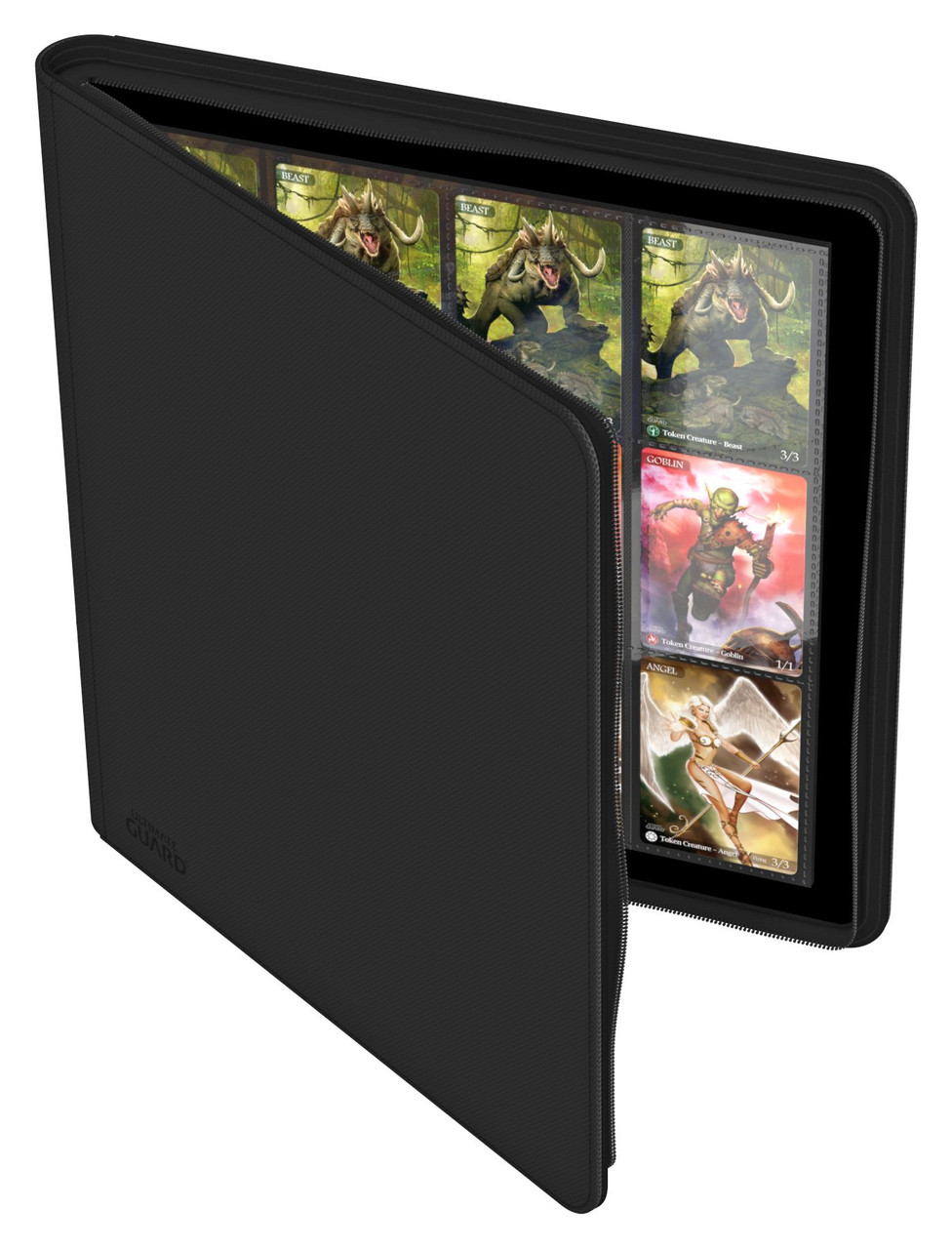 Album Ultimate Guard Zipfolio 480 – 24 Pages – XenoSkin – Noir – 12 Pochettes Par Page – Cartes Standard