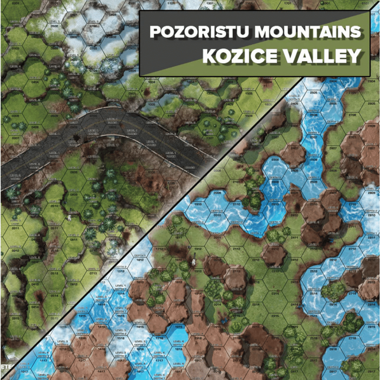 BattleTech: Battle Mat - Tukayyid - Pozoristu Mountains / Kozice Valley ...