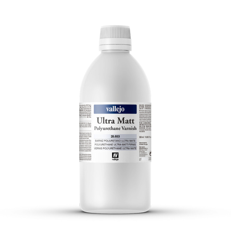 Ultra Matt Acrylicos Vallejo: Ultra Matt Polyurethane Varnish (500ml) - Game Nerdz