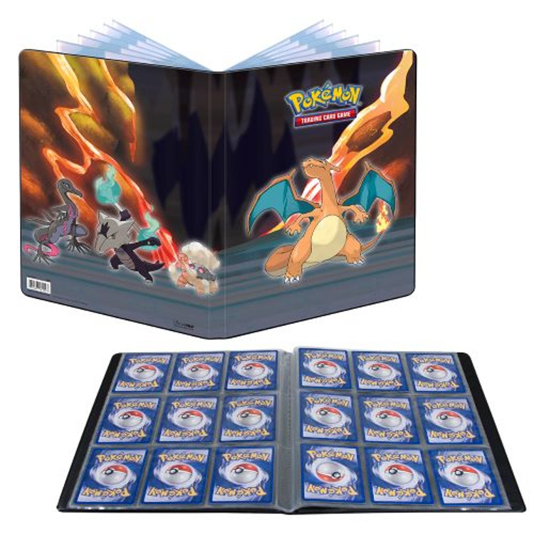 Ultra Pro Portfolio 4 Tasche - Album Porta Carte Collezione Pokémon Charizard/Glurak, Capacità 40-80 Carte