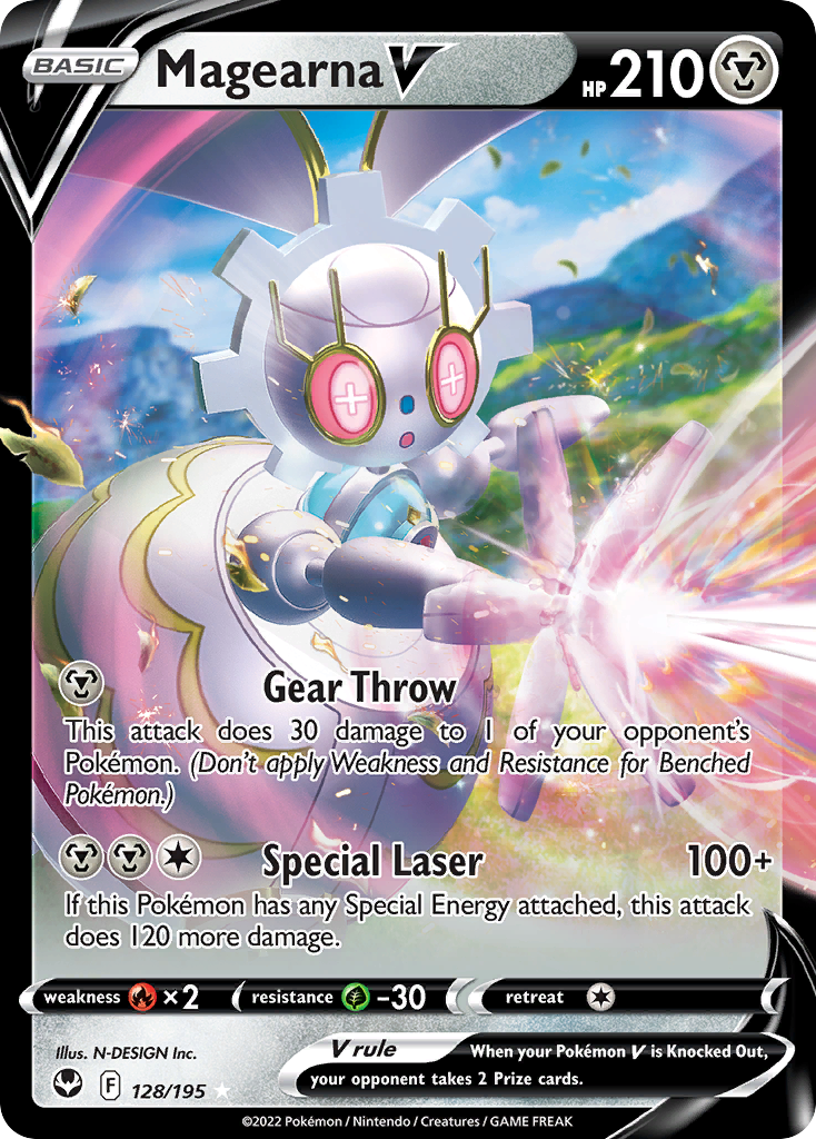 Magearna V 128/195 - Silver Tempest Holofoil - Game Nerdz Magearna V 128/195 - Silver Tempest Holofoil - Game Nerdz