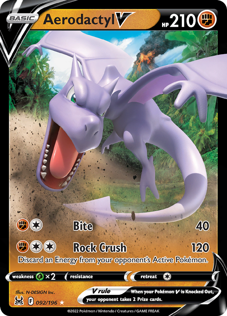 ポケモンカードゲーム Aerodactyl V from Lost Origin Aerodactyl V 92/196 - Lost Origin Holofoil - Game Nerdz