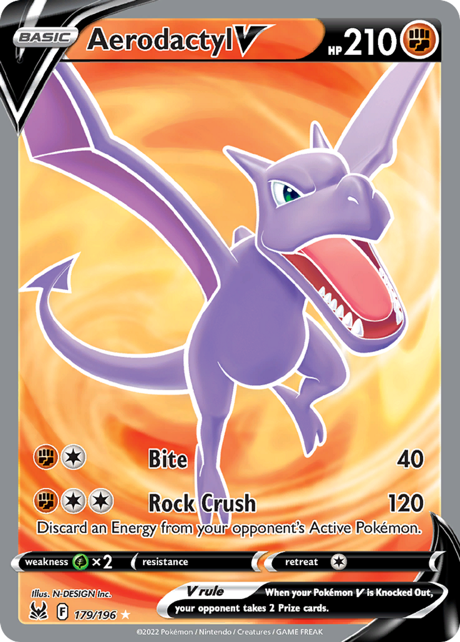 Aerodactyl V Full Art - 179/196 - Lost Origin – Card Cavern