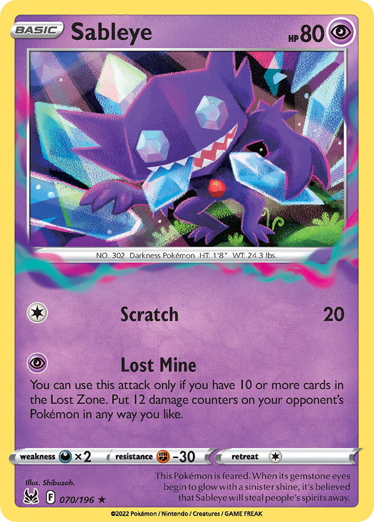 Sableye 70/196 Lost Origin Reverse Holofoil Game Nerdz