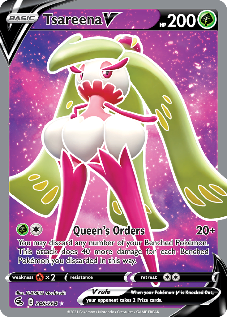 tsareena pokemon cards TCG Japan S8 011/100 V Card plus a stunning oversize card Pokémon TCG: Tsareena ex Premium