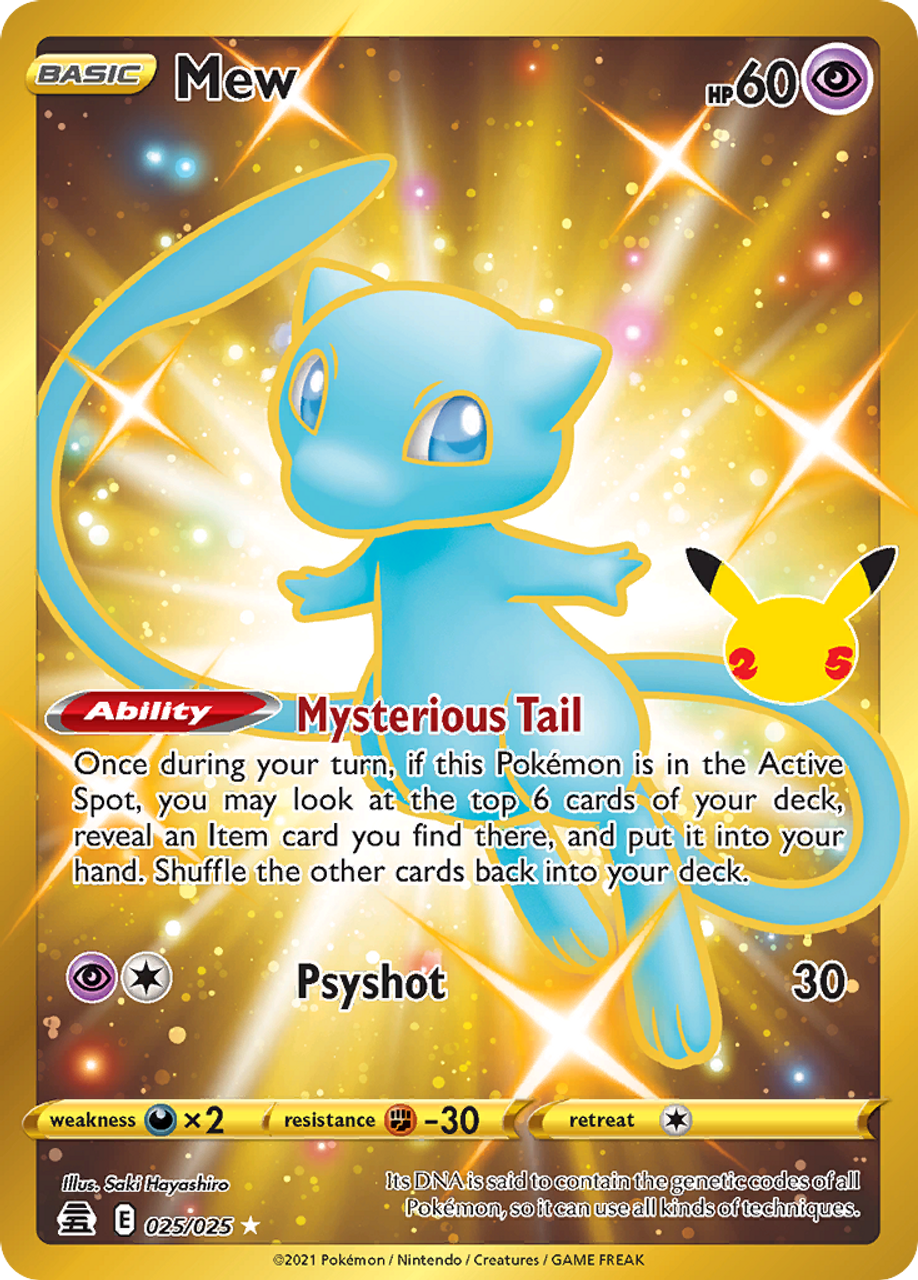 Mew 25/25 - Celebrations Holofoil - Game Nerdz