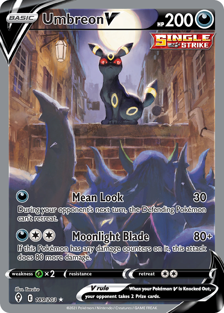 ポケモンカード Umbreon V SA 189/203 Umbreon V 189/203 - Evolving Skies Holofoil - Game Nerdz