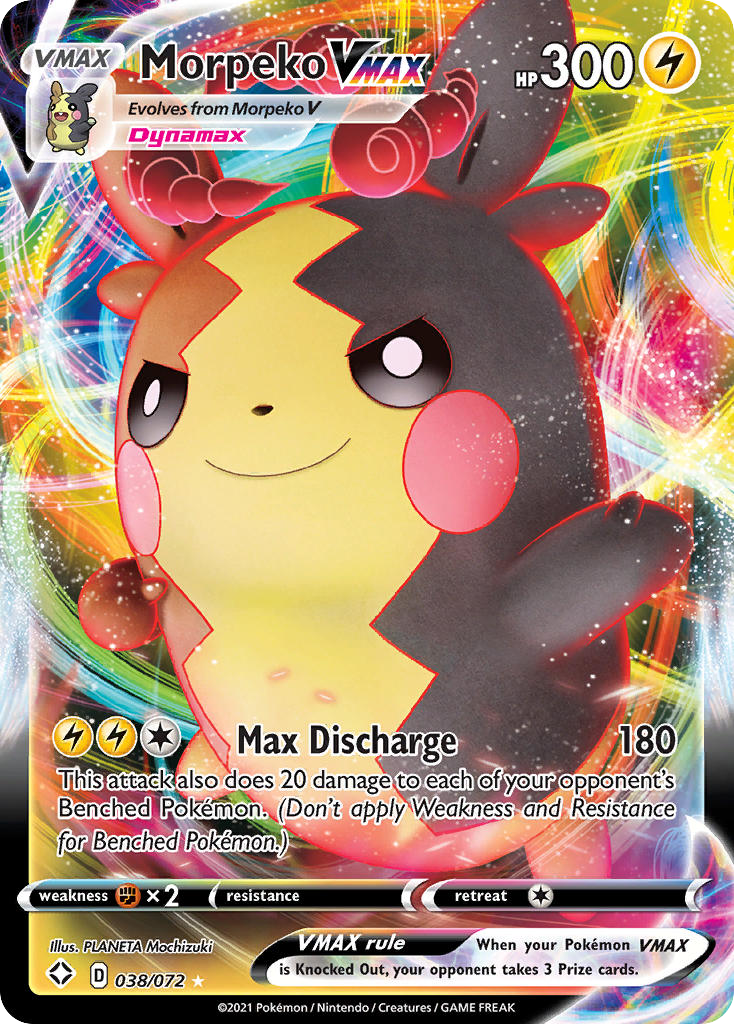Pokémon Einzelkarte MORPEKO V 037/072 – Aus Shining Fates, Sammlerkarte Im Top-Zustand