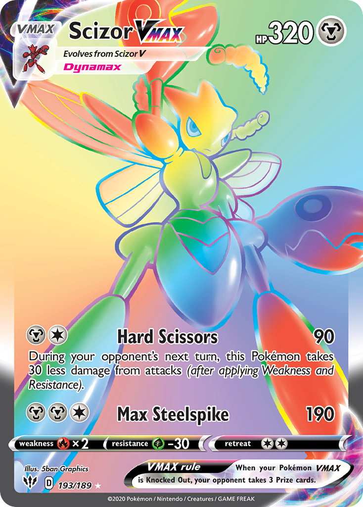 Scizor VMAX 193/189 - Darkness Ablaze Holofoil - Game Nerdz