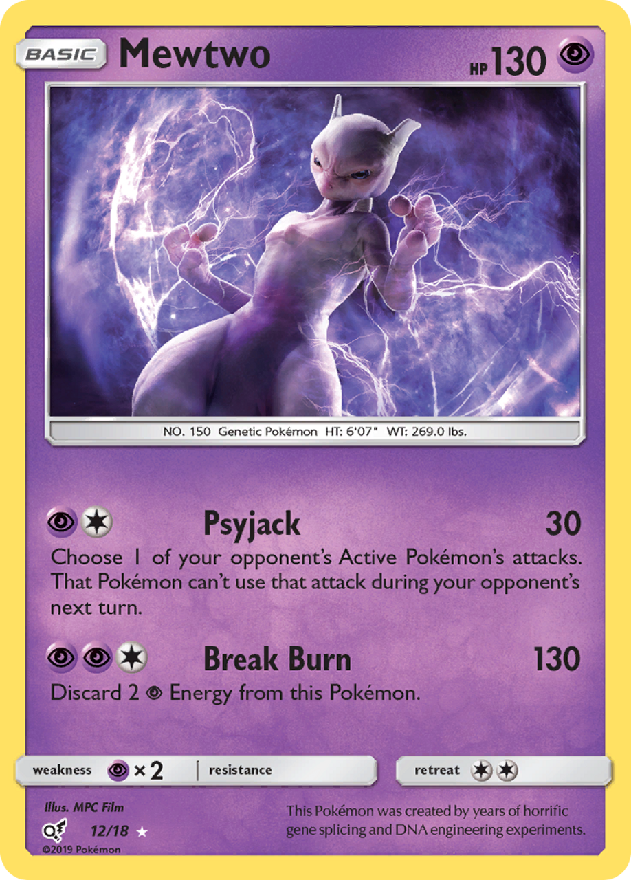 MEWTWO Pokemon Holofoil Base Set Rare Pokemon Card REAL CARD 