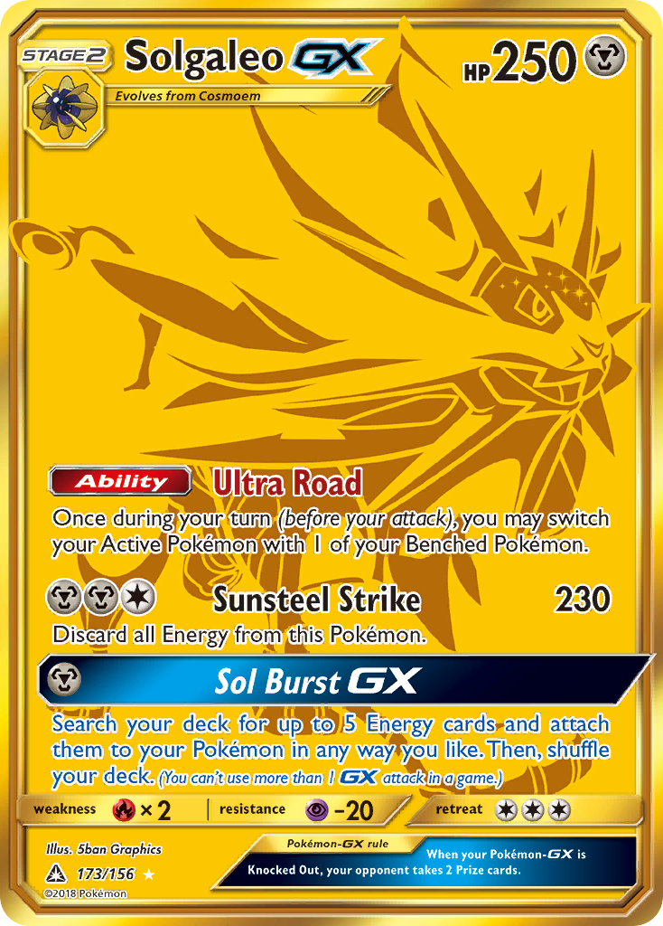 Solgaleo-GX 173/156 - Ultra Prism Holofoil - Game Nerdz