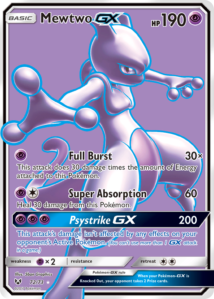 Mewtwo-GX 72/73 - Shining Legends Holofoil - Game Nerdz