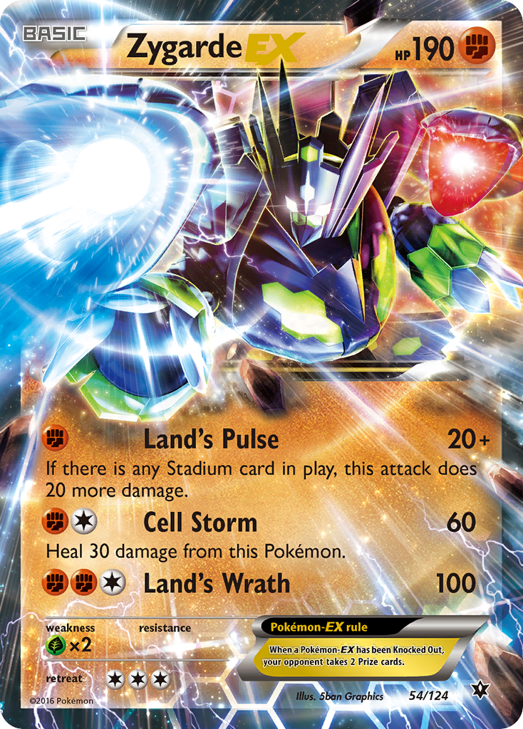 Zygarde-EX 54/124 - Fates Collide Holofoil - Game Nerdz