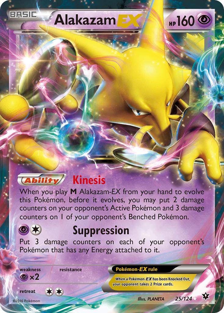 Alakazam-EX 25/124 - Fates Collide Holofoil - Game Nerdz