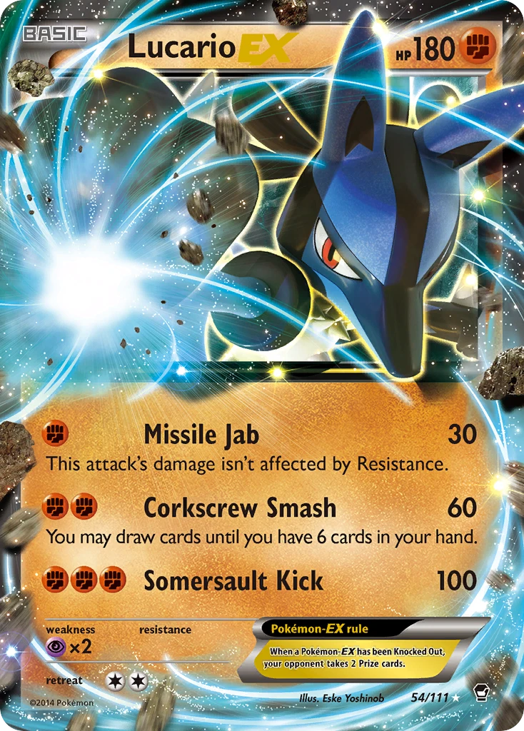Lucario-EX 54/111 - Furious Fists Holofoil - Game Nerdz