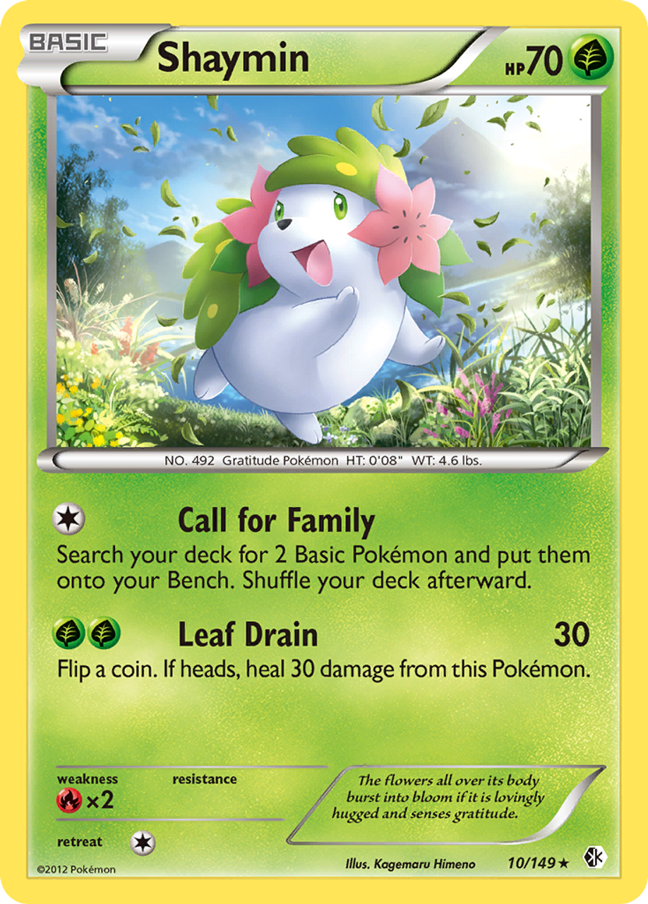 Card Shaymin ◇ 10/181 da coleção Team Up