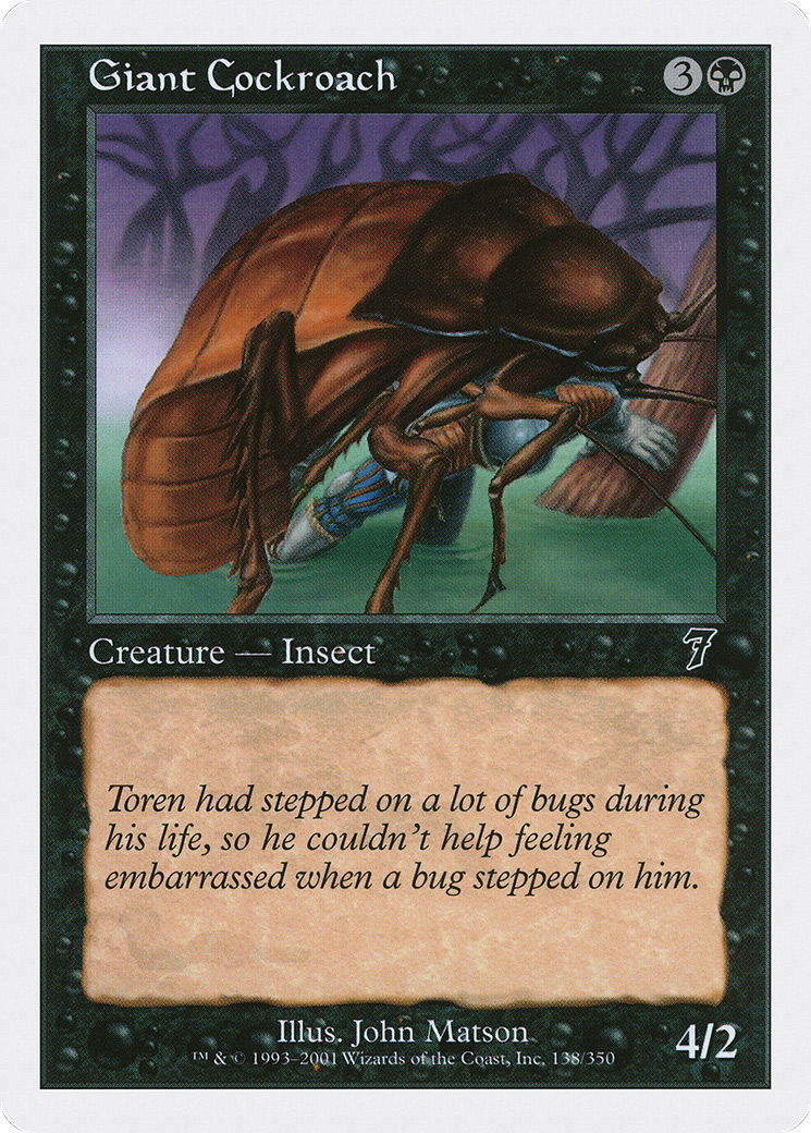 Giant Cockroach (7ED-138) - Seventh Edition - Game Nerdz