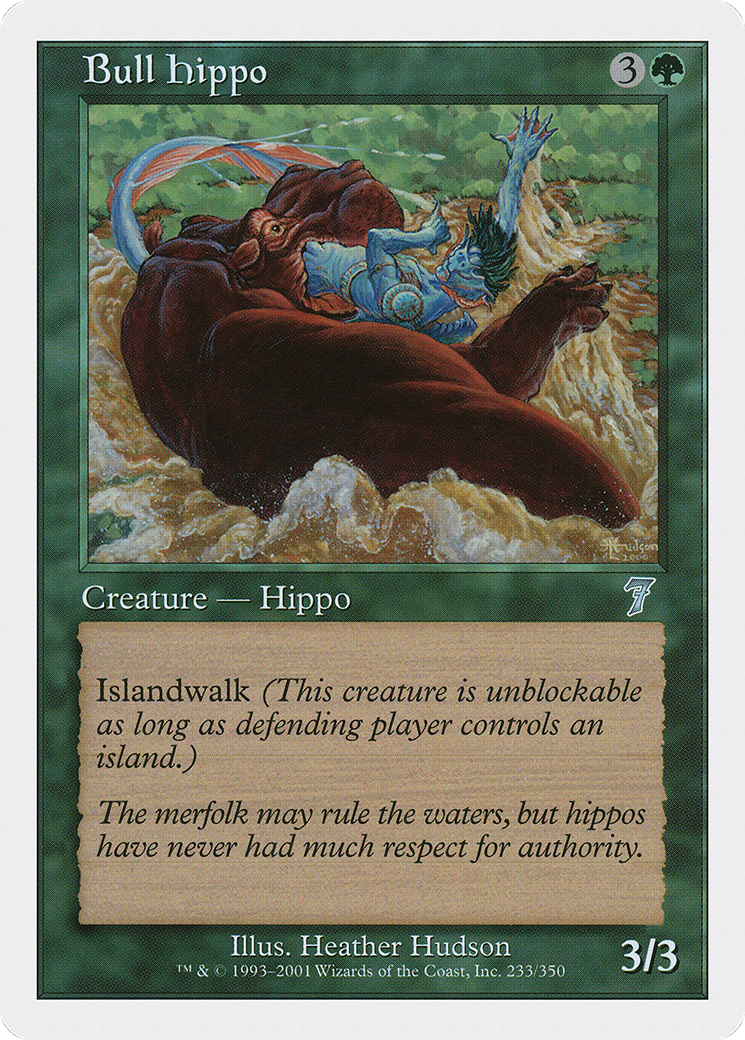 Bull Hippo (7ED-233) - Seventh Edition - Game Nerdz