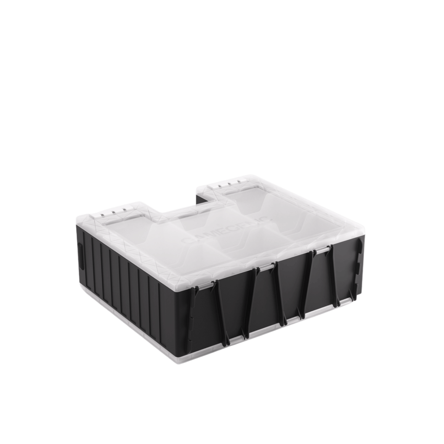 Gamegenic, Game Castle Black/White/Clear, Aufbewahrungstasche für Karten und Spielzubehör mit optionalem Schultergurt