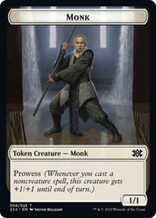 Monk - Double Masters 2022 Tokens Foil