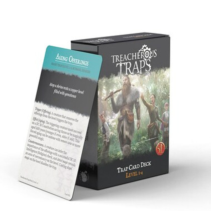Treacherous Traps RPG (5E): Trap Card Deck - Level 1-4