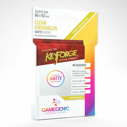 Game Genic Sleeves: Clear Matte KeyForge Size (40ct) (On Sale)