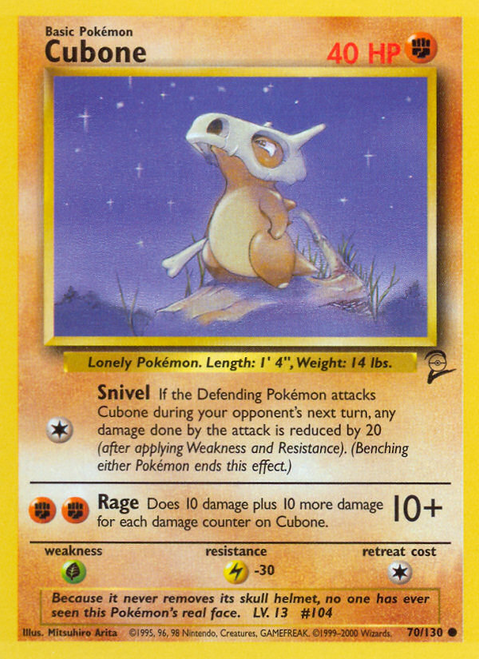 Cubone 70/130 - Base Set 2 